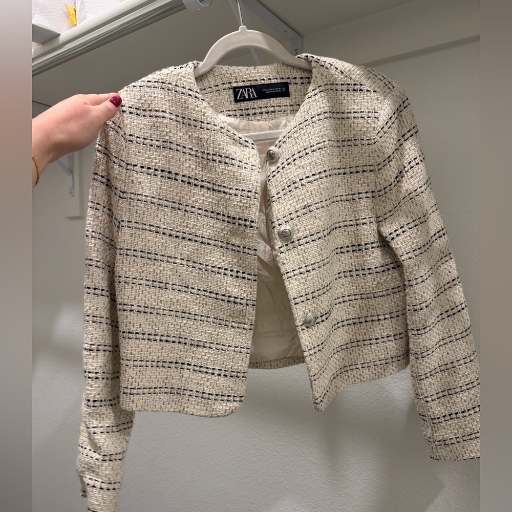 Zara tweed top